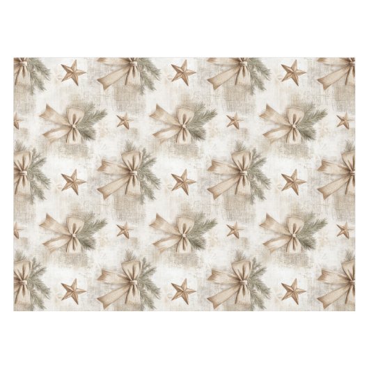 Rustikale Weihnachtsmänner Tischdecke (Vorderseite (Horizontal))