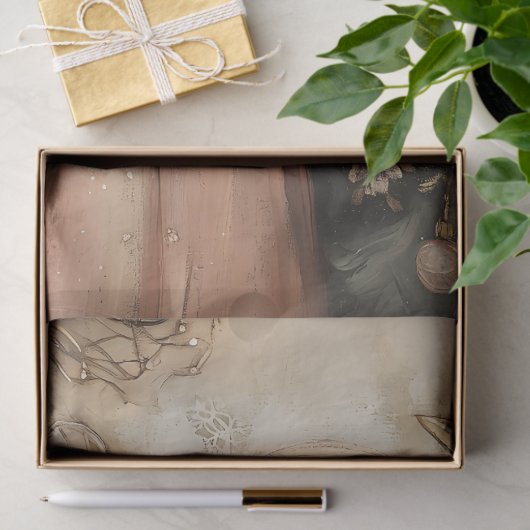 Rustikale Weihnachtsmärsche dekorieren Baum Decoup Seidenpapier (Geschenk)