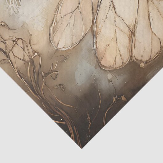 Rustikale Weihnachtsmärsche dekorieren Baum Decoup Seidenpapier (Detail)