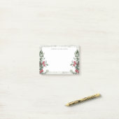 Rustikale Weihnachtsmistletoname Template Post-it Klebezettel (Auf Schreibtisch)