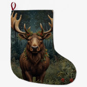 Rustikale Weihnachtsmoose Großer Weihnachtsstrumpf (Vorderseite)