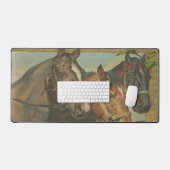 Rustikale Weihnachtspferde Schreibtischunterlage (Tastatur & Maus)