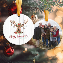 Rustikale Weihnachtsschmuck Foto