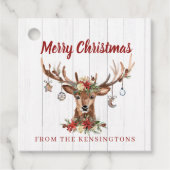 Rustikale Weihnachtsschmuck | Holz Geschenkanhänger (Vorderseite)