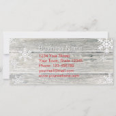 Rustikale Weihnachtsschneeflocken aus Holz - Ermäß (Rückseite)