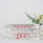 Rustikale Weihnachtsschneeflocken aus Holz - Ermäß (Stehend Vorderseite)