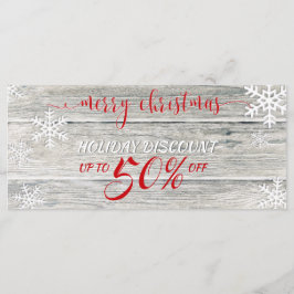 Rustikale Weihnachtsschneeflocken aus Holz - Ermäß