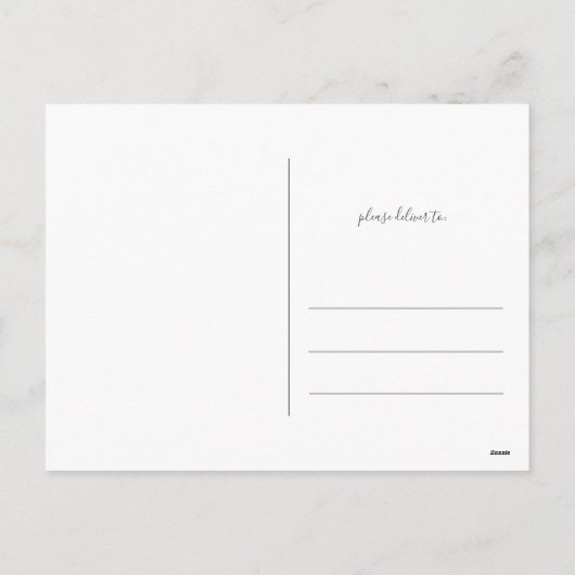 Rustikale Weihnachtsschneekabine Feiertagspostkarte (Rückseite)