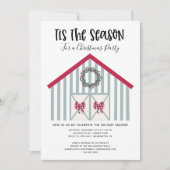 Rustikale Weihnachtsstall Land Weihnachten Party I Einladung (Vorderseite)