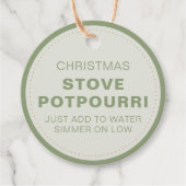 Rustikale Weihnachtsstove Potpourri Geschenkanhänger (Vorderseite)