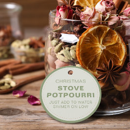 Rustikale Weihnachtsstove Potpourri Geschenkanhänger