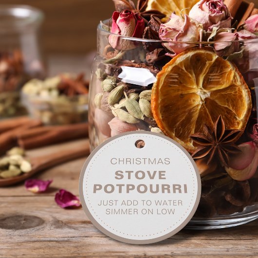 Rustikale Weihnachtsstove Potpourri Geschenkanhänger