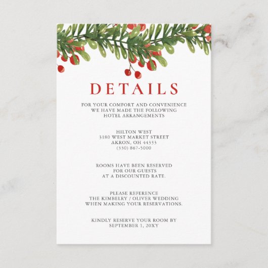 Rustikale Weihnachtsstraßen Begleitkarte (Vorderseite)