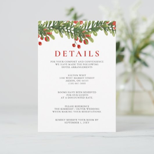 Rustikale Weihnachtsstraßen Begleitkarte (Stehend Vorderseite)