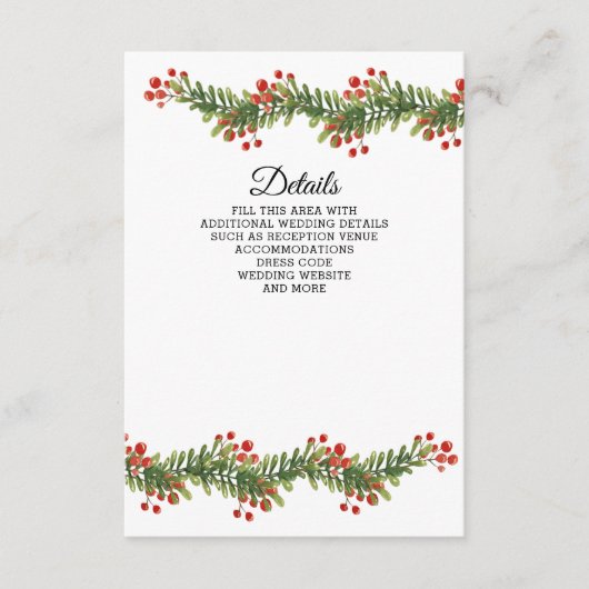 Rustikale Weihnachtsstraßen Begleitkarte (Vorderseite)