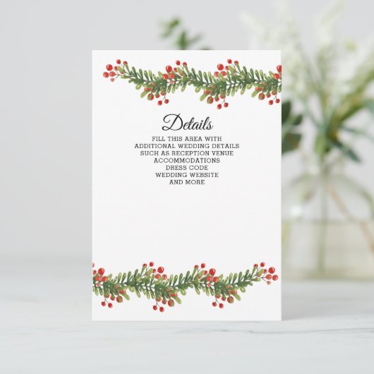 Rustikale Weihnachtsstraßen Begleitkarte (Stehend Vorderseite)