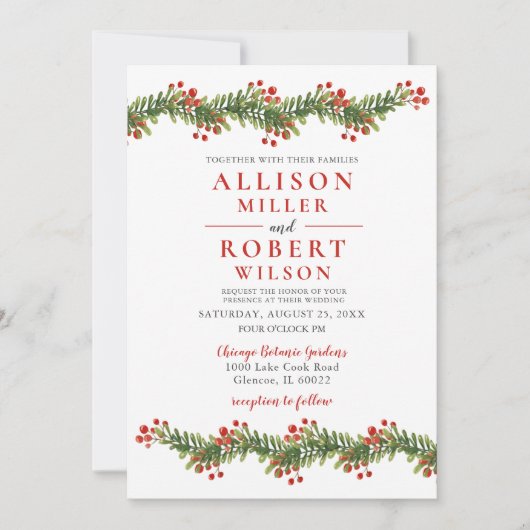 Rustikale Weihnachtsstraßen Einladung (Vorderseite)