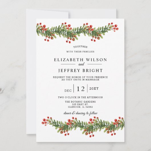 Rustikale Weihnachtsstraßen Einladung (Vorderseite)