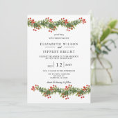 Rustikale Weihnachtsstraßen Einladung (Stehend Vorderseite)