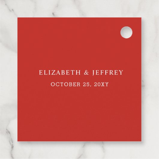 Rustikale Weihnachtsstraßen Geschenkanhänger (Rückseite)