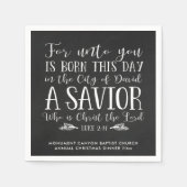 Rustikale Weihnachtstafel-Typografie Serviette (Vorderseite)