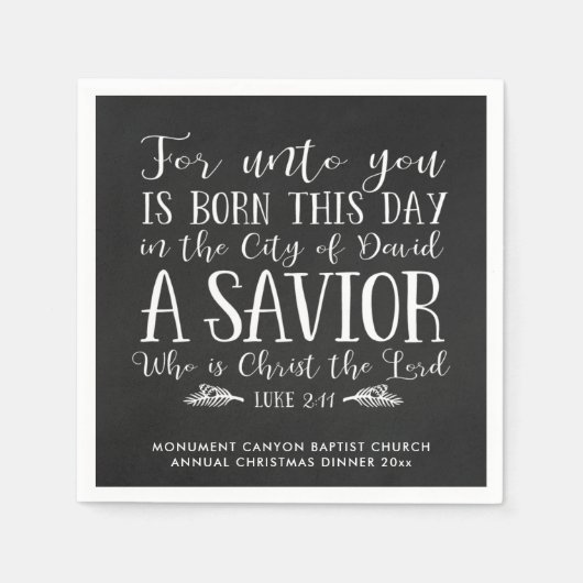 Rustikale Weihnachtstafel-Typografie Serviette (Vorderseite)