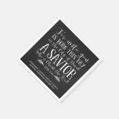 Rustikale Weihnachtstafel-Typografie Serviette (Ecke)