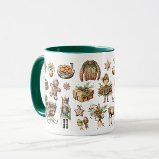 Rustikale Weihnachtstasse Tasse
