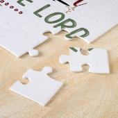 Rustikale Weihnachtstypografie Christlicher Urlaub Puzzle (Seite)