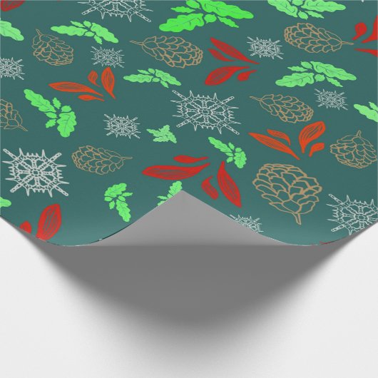 Rustikale Weihnachtsvibes Geschenkpapier (Ecke)