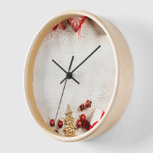 Rustikale Weihnachtswand aus Holz Uhr (Winkel)