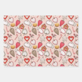 Rustikale Weihnachtswasserfarbmuster Geschenkpapier Set (Vorderseite 3)