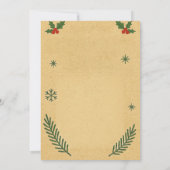 Rustikale Weihnachtszeit-Party Einladung (Rückseite)