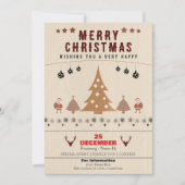 Rustikale Weihnachtszeit-Party Einladung (Vorderseite)