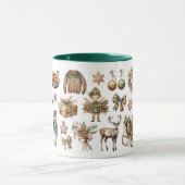 Rustikale Weihnachtszeit-Tasse Tasse (Zentrum)