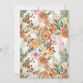 Rustikale Weihnachtszitrus botanisch Feiertagskarte (Rückseite)