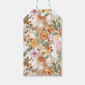 Rustikale Weihnachtszitrus botanisch Geschenkanhänger (Rückseite)