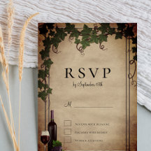 Rustikale Weinbauhochzeit RSVP