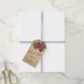 Rustikale Weinbaupaare "Danke" Gefallen Geschenkanhänger (Mit Garn)
