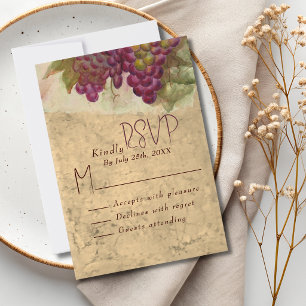 Rustikale Weinberg-Hochzeit RSVP-Antwortkarte RSVP Karte