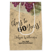 Rustikale Weinberge Aquarell bis 60 Jahre Mittlere Geschenktüte (Rückseite)