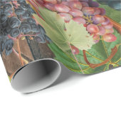 Rustikale Weinberge Holz & Trauben Geschenkpapier (Rolleneckpunkt)