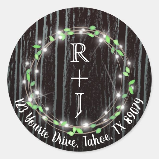Rustikale Weinberge und Lichter Runder Aufkleber (Vorderseite)