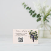 Rustikale Weinberge Zielort Trauben Hochzeit Begleitkarte (Stehend Vorderseite)