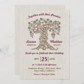 Rustikale Weinbergshochzeit Einladung (Vorne/Hinten)