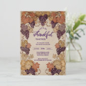 Rustikale Weinernte Einladung (Stehend Vorderseite)