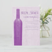 Rustikale Weinflasche Bridal Dusche Einladungen (Stehend Vorderseite)