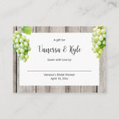 Rustikale Weinflaschen mit Brautparty Begleitkarte (Rückseite)