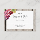 Rustikale Weinflaschen mit Brautparty Begleitkarte (Rückseite)