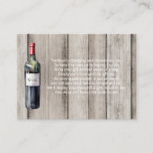 Rustikale Weinflaschen mit Brautparty Begleitkarte (Vorderseite)